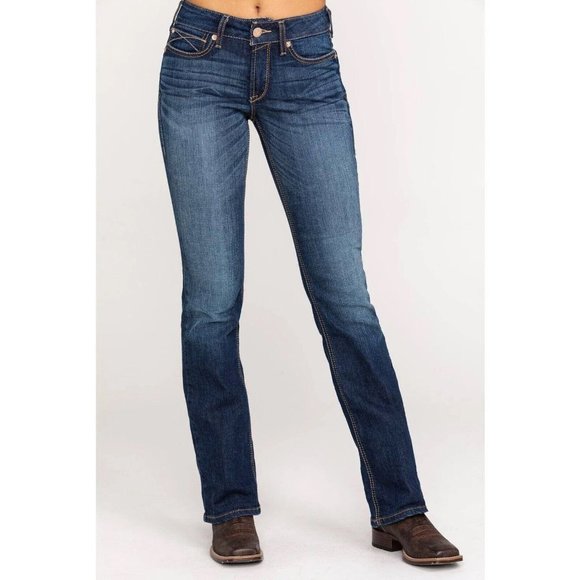 Ariat Denim - Ariat Women's Real Perfect Rise Rosa Bootcut Denim Jeans in Lita